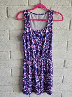 Pink and Purple Floral Casual Sundress Dress Size Small